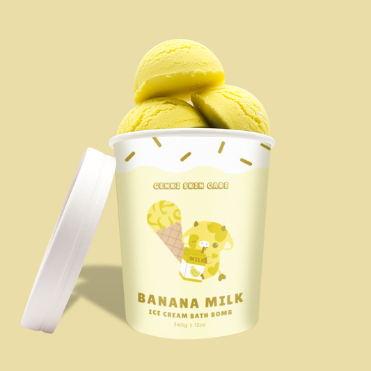 BANANA MILK BATH BOMBS (3 PCS ICE CREAM SET)