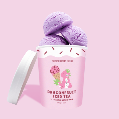 DRAFONFFRUIT ICED TEA BATH BOMBS (3 PC ICE CREAM SET)