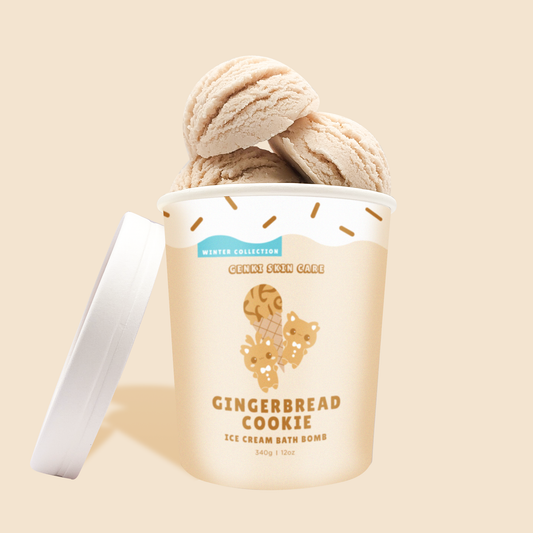 GINGREBREAD COOKIE BATH BOMB (3 PC ICE CREAM SET)