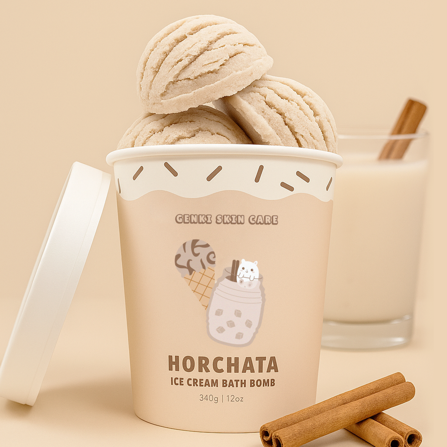 HORCHATA BATH BOMB (3 PC ICE CREAM SET)