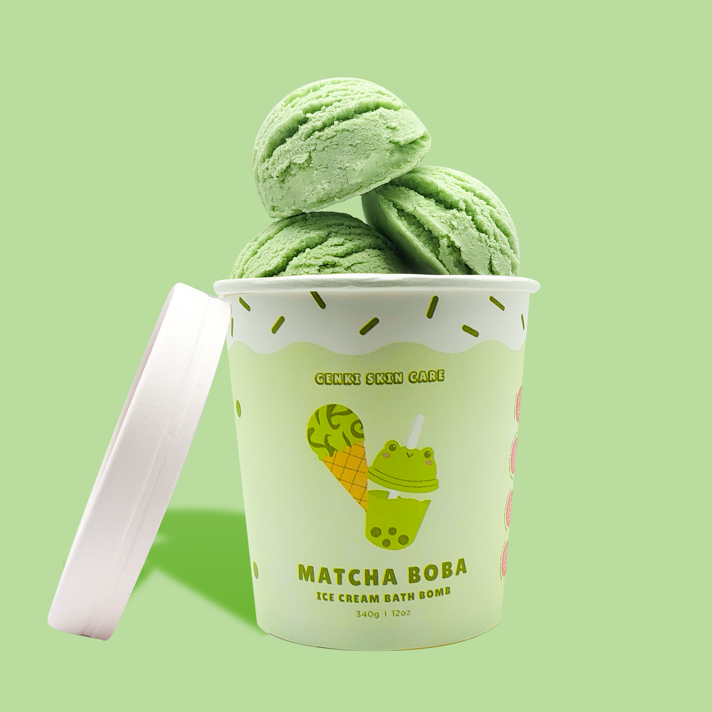 MATCHA BOBA BATH BOMB (3 PC ICE CREAM SET)