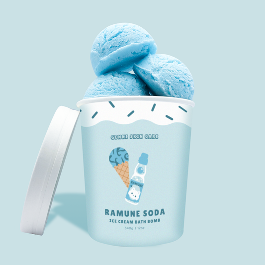 RAMUNE SODA BATH BOMB (3 PC ICE CREAM SET)