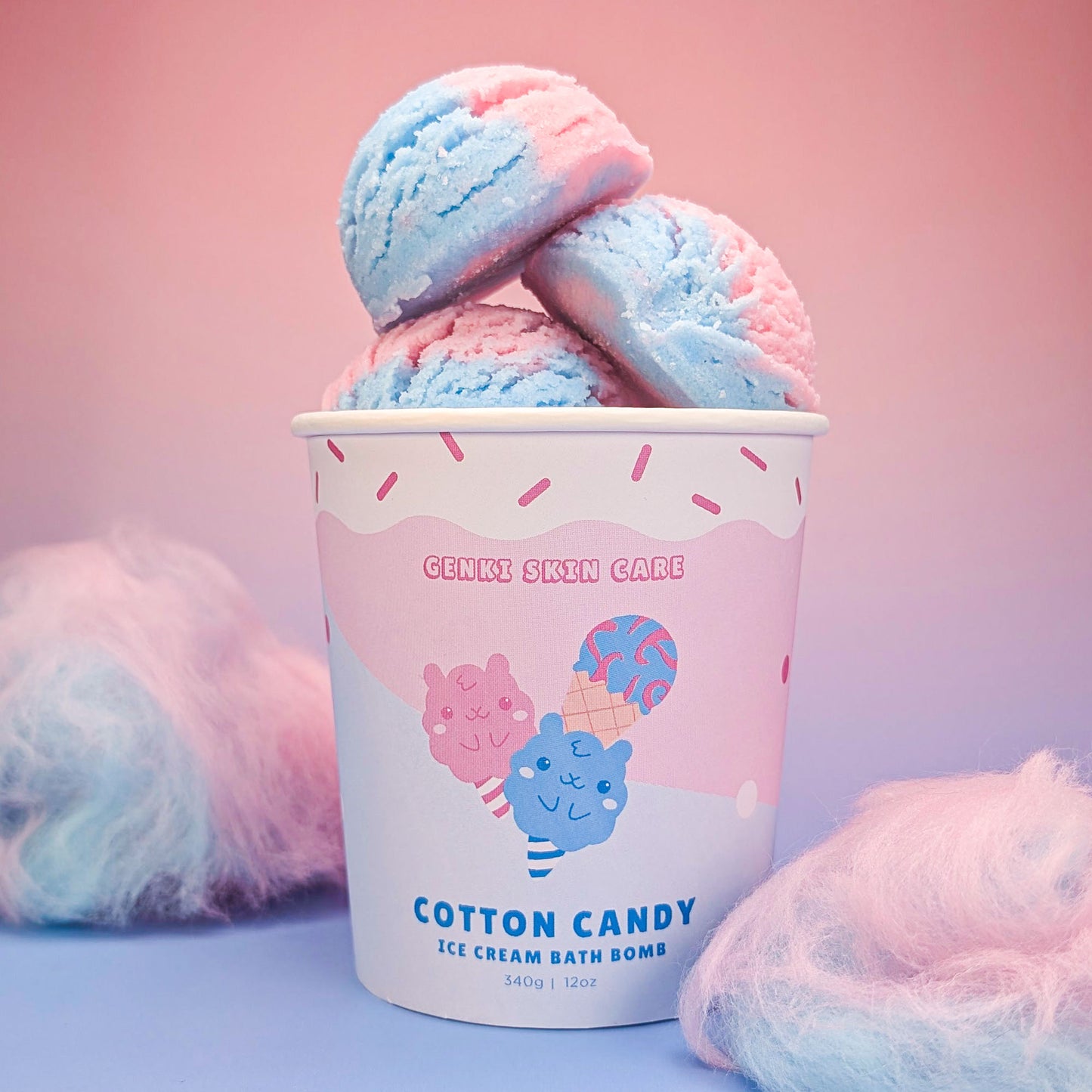 COTTON CANDY BATH BOMBS (3 PCS ICE CREAM SET)