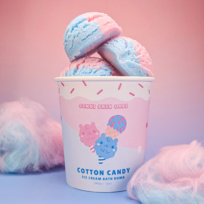 COTTON CANDY BATH BOMBS (3 PCS ICE CREAM SET)