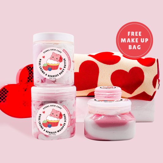 ROSE CREME AND BERRIES VALENTINE'S DAY BUNDLE