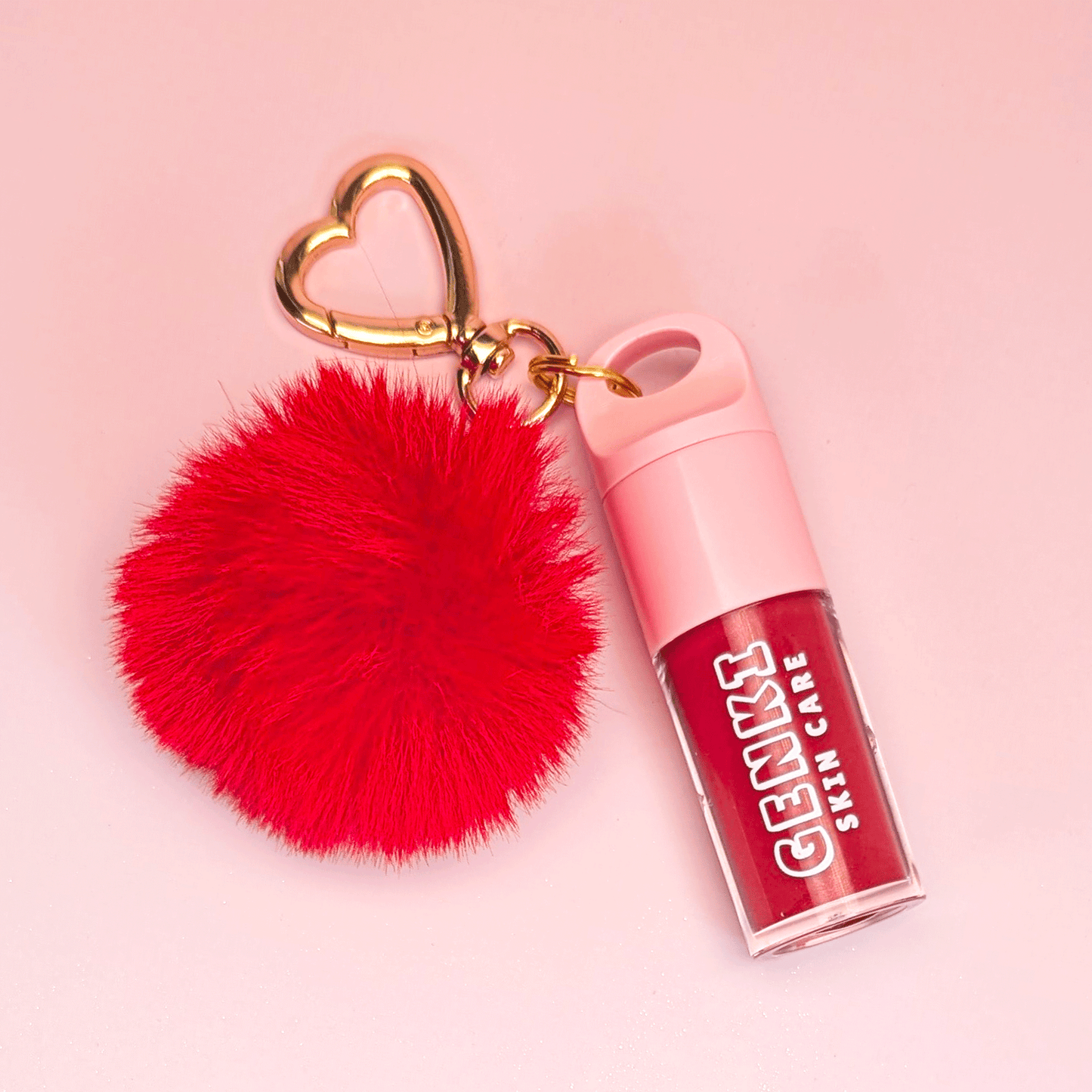 STRAWBERRY MATCHA LIP GLOSS KEYCHAIN