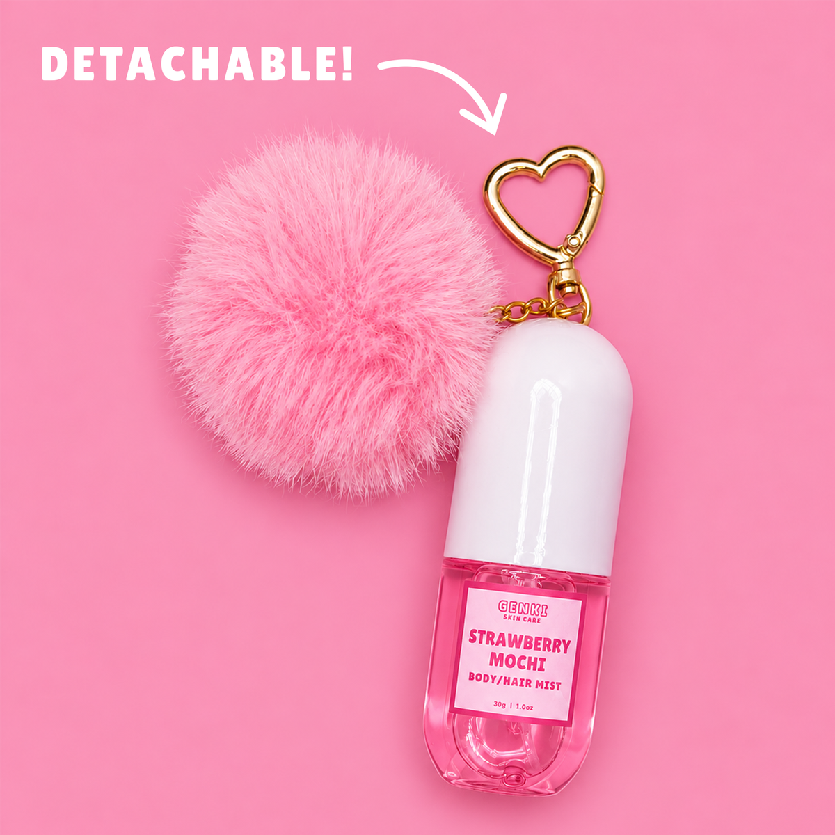 STRAWBERRY MOCHI HAIR & BODY MIST KEYCHAIN