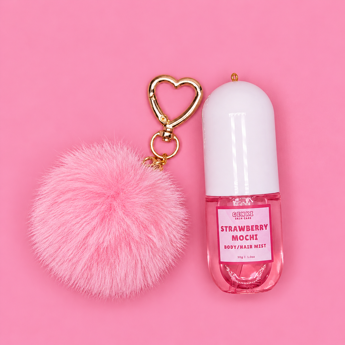 STRAWBERRY MOCHI HAIR & BODY MIST KEYCHAIN