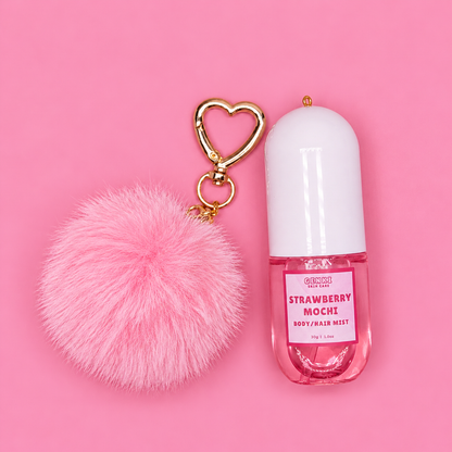 STRAWBERRY MOCHI HAIR & BODY MIST KEYCHAIN